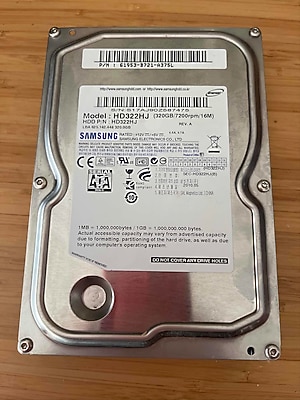 320gb HDD Samsung model: HD322HJ