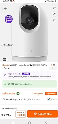 Xiaomi 2K Pro 360 Kamera EN İYİSİ
