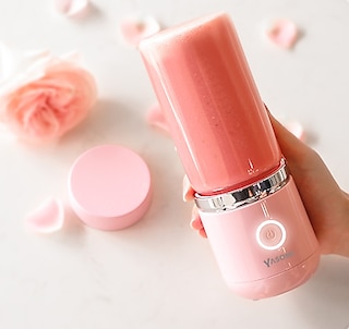 Yasomi Taşınabilir Kablosuz Şarjlı Cam Smoothie El Blenderi ( Türkiye Garantili)Pembe