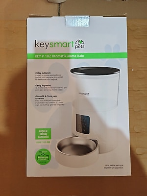 Keysmart zamam ayarlı otomatik mama kabı. sıfır