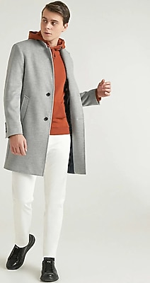 Ds Damat Slim Fit Bej Düz Tek Yırtmaçlı Viskonlu Palto 46 BEDEN