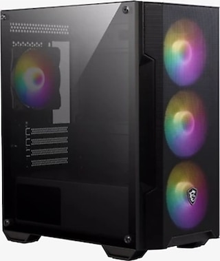 MSI MAG FORGE M100A D60 Akrilik yan panel 3x120mm 1x120mm Auto RGB Fan 600W 80+ mATX Gaming Bilgisayar Kasası