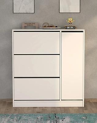 Kapaklı kayar Raflı dolaplı Ayakkabılık