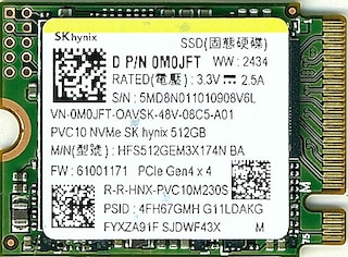 SK Hynix 512GB M.2 NVMe SSD Solid State Drive HFS512GEM3X174N