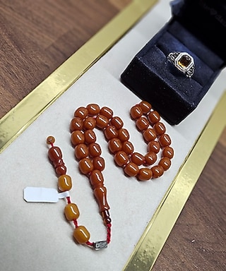 DABBAS USTA SIKMA KEHRİBAR VE YÜZÜK SET