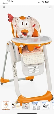 Chicco Polly 2 Start mama sandalyesi süslü tavuk