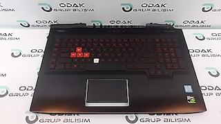 HP OMEN 15-CE, 15CE007NT (ÜST KASA+KLAVYE) 1 TUŞ EKSİK SİYAH-KIRMIZI