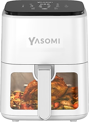 Yasomi Y35 Pro Beyaz Wifi'li 1350w 3,5 Litre Camlı Airfryer Fritöz ( Türkiye Garantili)