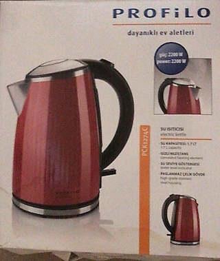 Profilo PCK1274C 2200 W 1.7 lt Çelik Kettle