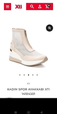 XTİ Marka Orjinal Dolgu Topuk Fileli Spor Bot