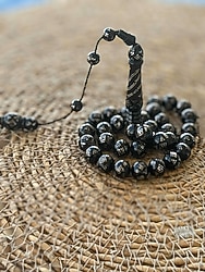 Orjinal gümüş işlemeli carettacaretta (bağa)tesbih