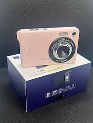 Retro 50 MP Dijital Kamera 64 GB Hafıza Kartlı Pembe (SIFIR)