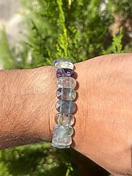 Doğal Florit Taşı Rolex Bileklik