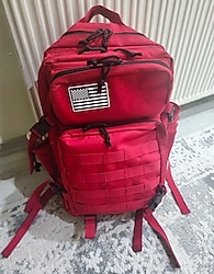 Kırmızı Erkek Spor Sırt Çantası Fermuarlı