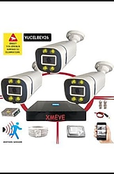 yucelbey26 3 kameralı set takım gece görüşü Renkli HD