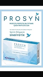 PROSYN PREBİYOTİKLİ MULTİPROBİYOTİK  ( 9 FARKLI PROBİYOTİK + LİF + MULTİVİTAMİN ) Sinbiyotik takviye edici gıda