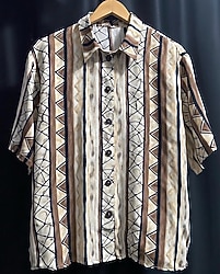 Vintage Desenli Gömlek Retro Desen