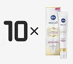 10 ADET x NIVEA Luminous630 Koyu Halka Karşıtı Göz Bakım Kremi 15 ml