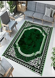 180x300 yeşil renkli salon oturma odası halısı dekorasyon halıları