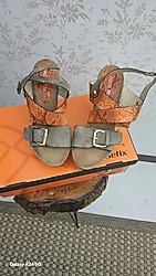 deri kadın sandalet