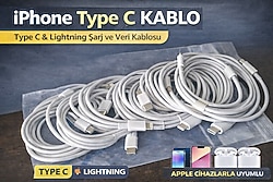iphone type c şarj kablosu