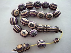 HARİKA RENK EĞZOTİK DOĞAL GAFUR AGACI USTA İŞİ SİSTEMLİ 17 Lİ MASKOT TESBİH