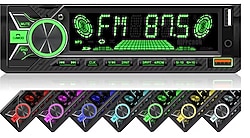 Hueng Araç Radyosu - AUX, Bluetooth, MP3 çalar, Hızlı Şarj Desteği, FM Sterio, TF, USB, 1 DIN