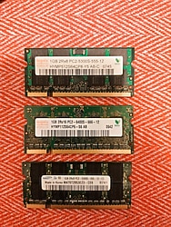 DDR2 NOTEBOOK RAM 667 -800 MHZ 3 ADET