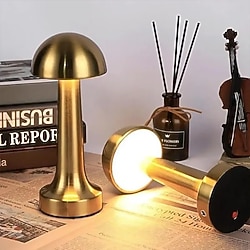 HASUBA Dekoratif Metal Pirinç Led Masa Lambası 3 Renk Modlu X 2 ADET