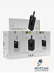 Linktech 36000mAh Siyah Powerbank 3 Çıkış 2 Giriş