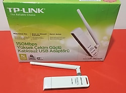 TP-LİNK TL-WN722N 150 Mbps Yüksek Kazançlı USB WİFİ Adaptör (Başarılı ürün , 1.1V , İkinci El)