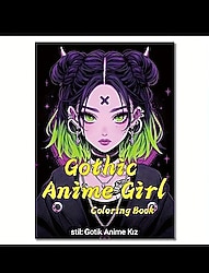 Gotik Anime Kız Moda Boyama Kitabı