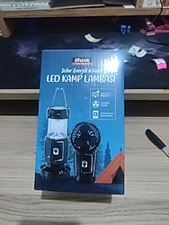 SOLAR ENERJİLİ & FANLI LED KAMP LAMBASI