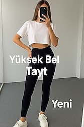 Sıfır 2 adet yüksek bel tayt