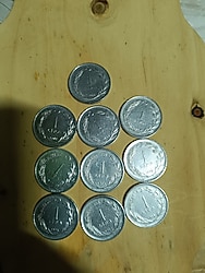 10 adet koleksiyonluk madeni 1 lira demir para