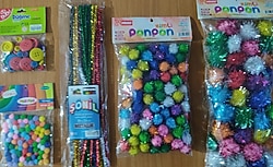 Ponpon Şönil Düğme Köpük Maske