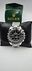 Rolex Daytona Model Siyah Kadran Çelik Kordon Erkek Saat