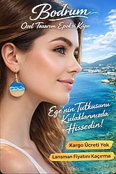 Özel Tasarım Epoksi Küpe BODRUM