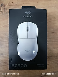 Aula SC800 Lightweight Beyaz Optik Kablolu/Kablosuz Oyuncu Mouse