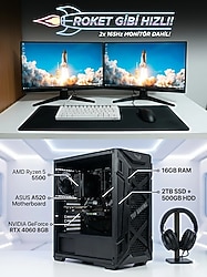 RTX 4060 + RYZEN 5 | ÇİFT 165Hz MONİTÖR