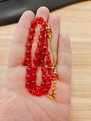 Sıfır Ürün Salih Şirin Altın Püskül Ateş Kehribar Tesbih