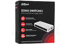 DAHUA 8 Port, GigaBit, Yönetilemez, Masaüstü Switch