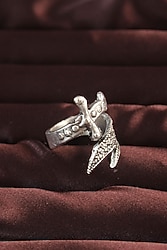 Gümüş Renk Kılıç Figürlü Ayarlamalı Erkek Yüzük