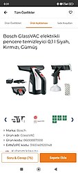 BOSCH ELEKTRİKLİ PENCERE TEMİZLEYİCİ