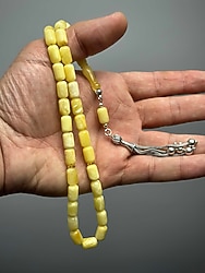 Doğal Kaya Damla Kehribar Tesbih