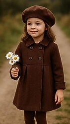 şapkalı kız çocuk kaşe kaban 10 yaş