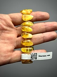 Doğal Kaya Damla Kehribar Bileklik (Ü.K: 1679)