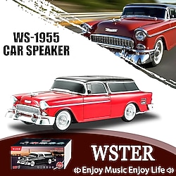 WSTER WS-1955 Model Chevrolet BelAir Klasik Araba Görünümlü Bluetoohtlu Speaker Hoparlör 10 Watt