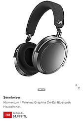 Sennheiser momentum 4 wireless grafit kablosuz bluetooth kulaklık garantili SIFIR