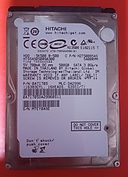 HITACHI 500 GB 2.5” SATA Laptop Hard Disk (Sağlık 100 , Sorunsuz, İkinci El)
